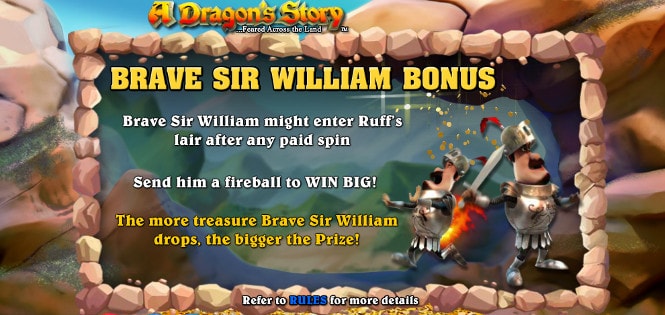 Автомат A Dragon's Story - бонусный тур Brave Sir William
