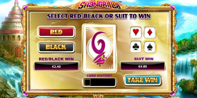 Слот Shangri La - риск игра на удвоение выигрыша
