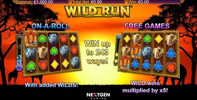 Дополнительные бонусы автомата Wild Run