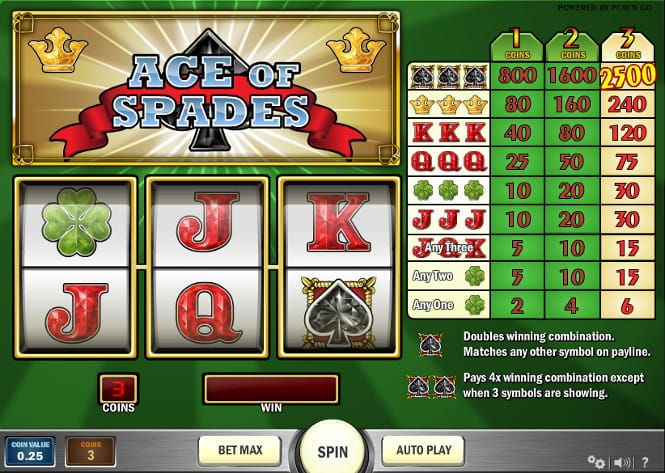 Игровой автомат Ace of Spades