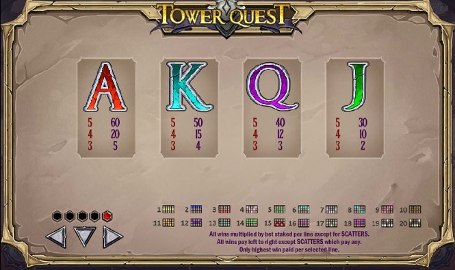 Tower Quest - дополнительные призовые символы игры