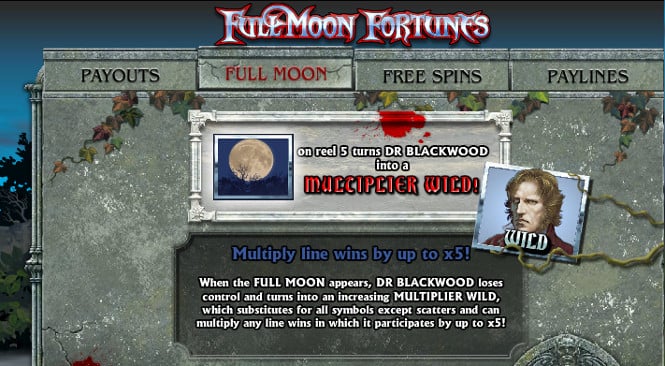 игра Full Moon Fortunes - множитель выплат