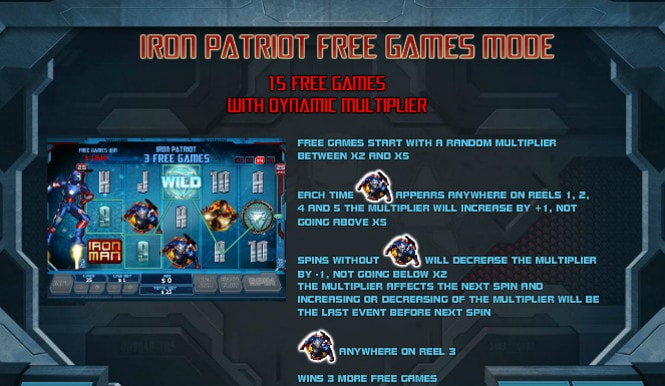 игра Iron Man 3 - бонус Iron Patriot Free Games Mode