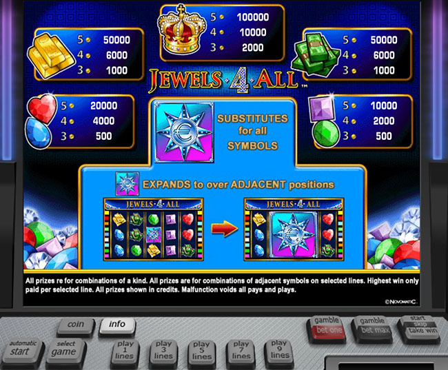 jewels 4 all casino online
