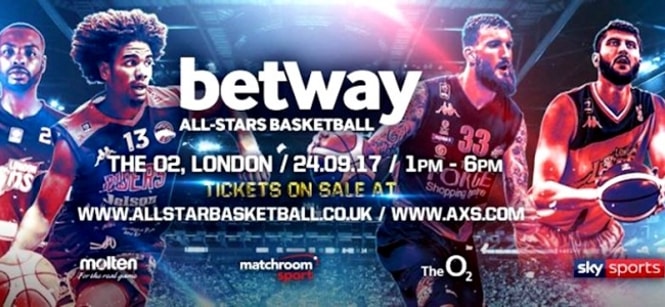 Betway в спонсорстве с британским чемпионатом по баскетболу All-Stars